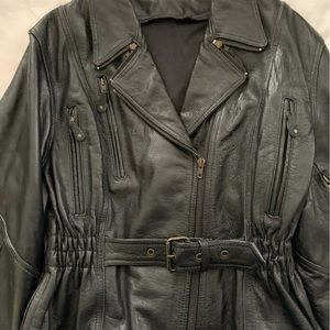 Women’s biker jacket genuine leather